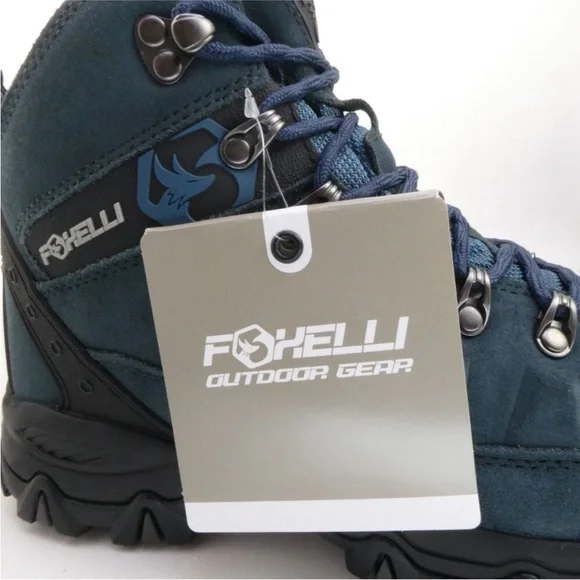 Foxelli Boots Women’s 9 Hiking Waterproof Blue Outdoor Camping Lace Up- Sz 9 - Picture 5 of 8